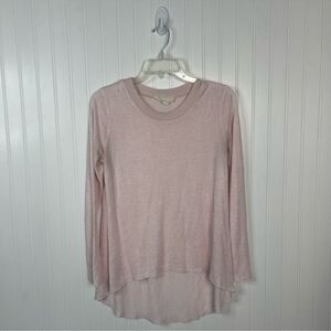 Karisma T Luxe l‎ Sweater Small Pink Heathered Long Sleeve Soft Casual corey